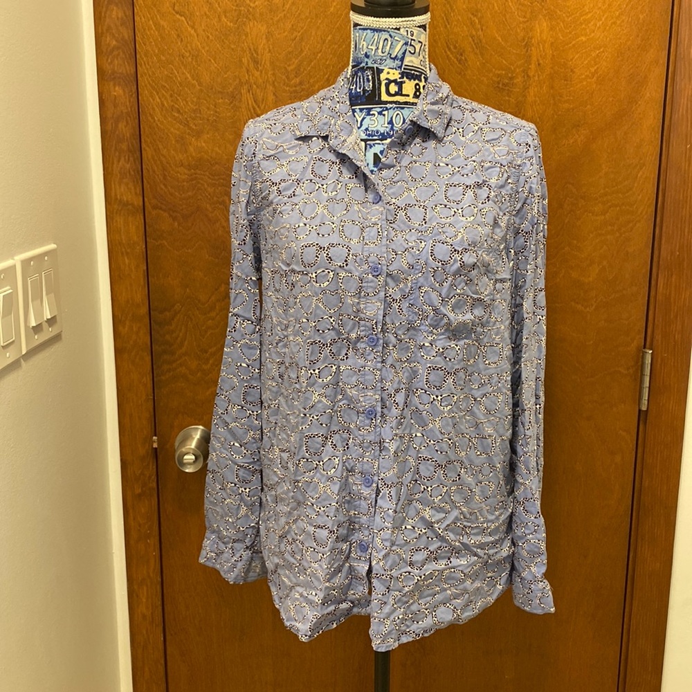 Beach lunch lounge button down shirt size small